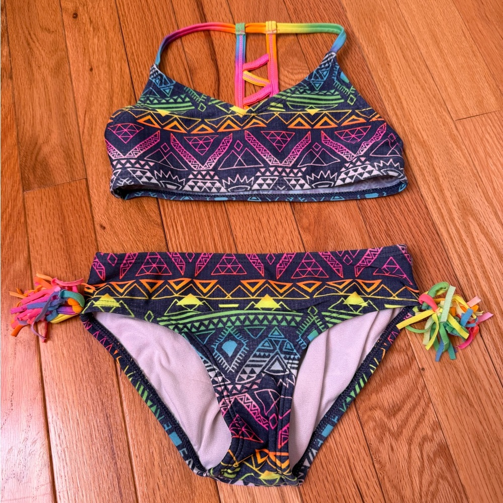 Geometric Multicolor Bikini Set - Picture 1 of 5